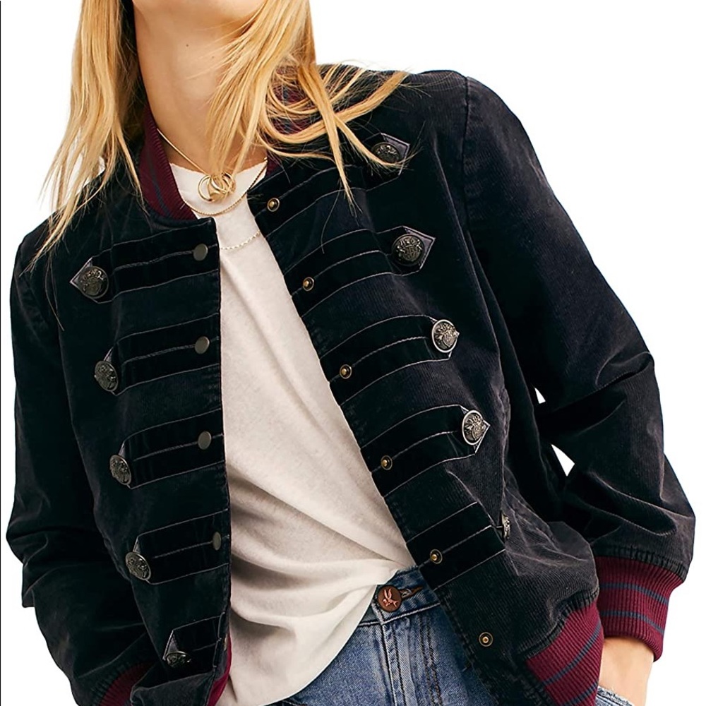 Free People Atlas Cord Bomber Jacket